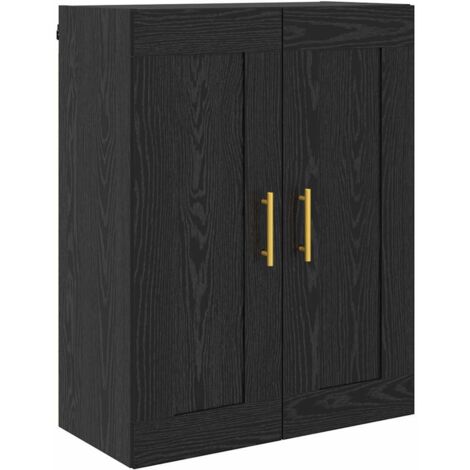 Armario de pared Roble Negro 69,5 x 34 x 90 cm vidaXL