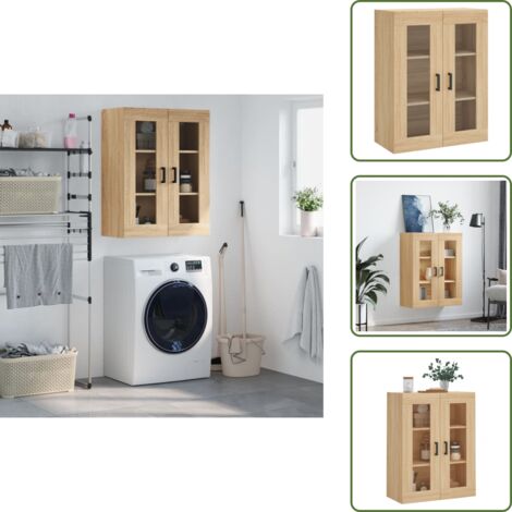 Armario de pared Sonoma - vidaXL Armario de pared roble Sonoma 69,5x34x90 cm - Armario de almacenamiento