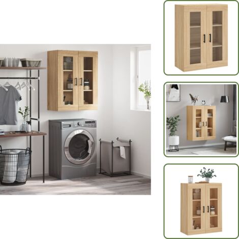 Armario de pared Sonoma - vidaXL Armario de pared roble Sonoma 69,5x34x90 cm - Armario de almacenamiento