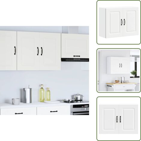 Armario de pared - vidaXL Armario de pared para cocina Kalmar madera de ingeniería blanca - Cocina organizada