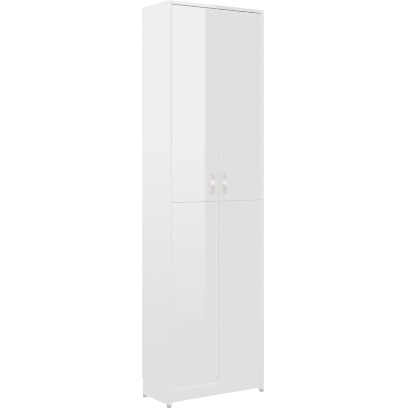 

Armario de Pasillo de Aglomerado 55x25x189 cm Blanco Brillante - Blanco - Vidaxl