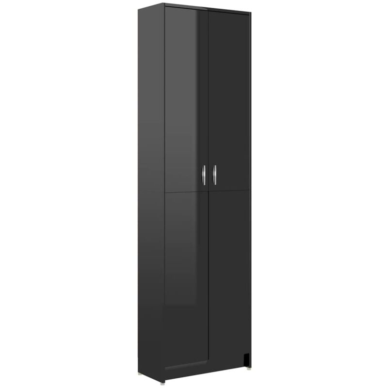 

Armario de Pasillo de Aglomerado 55x25x189 cm Negro Brillante - Negro - Vidaxl