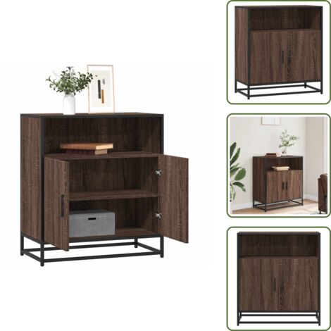 Armario de pasillo - vidaXL Aparador madera ingeniería roble marrón 68x35x76 cm - Armario de cocina