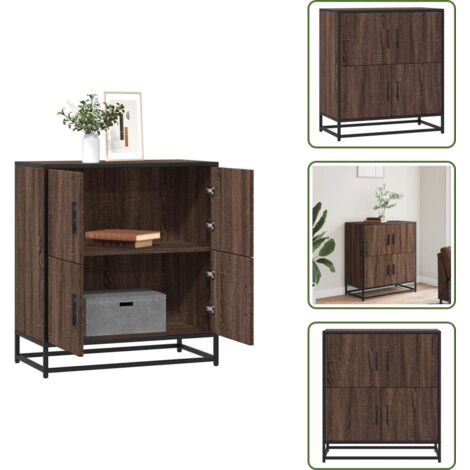 Armario de pasillo - vidaXL Aparador madera ingeniería roble marrón 68x35x76 cm - Armario de cocina