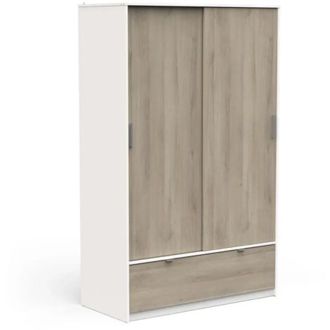 ARMARIO DE PUERTAS CORREDERAS GRACO - Roble Kronberg / Blanco