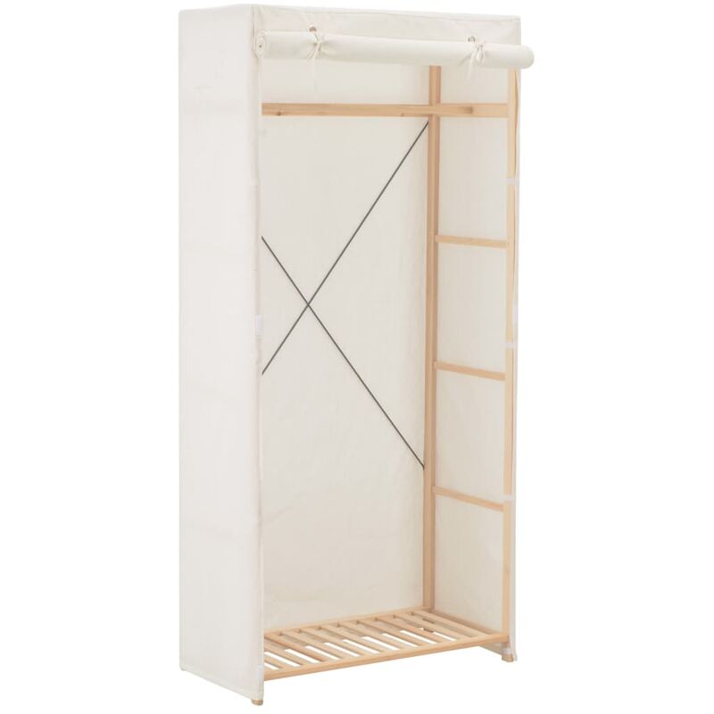 

Armario de tela blanco 79x40x170 cm - Blanco