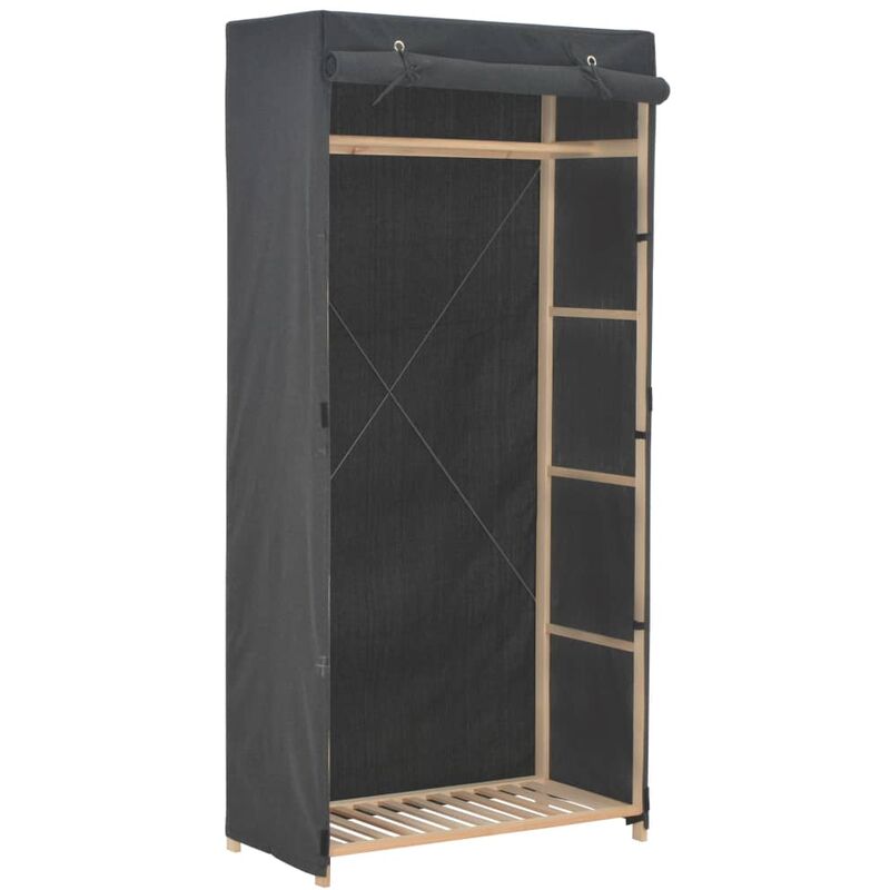 

Armario de tela gris 79x40x170 cm - Gris