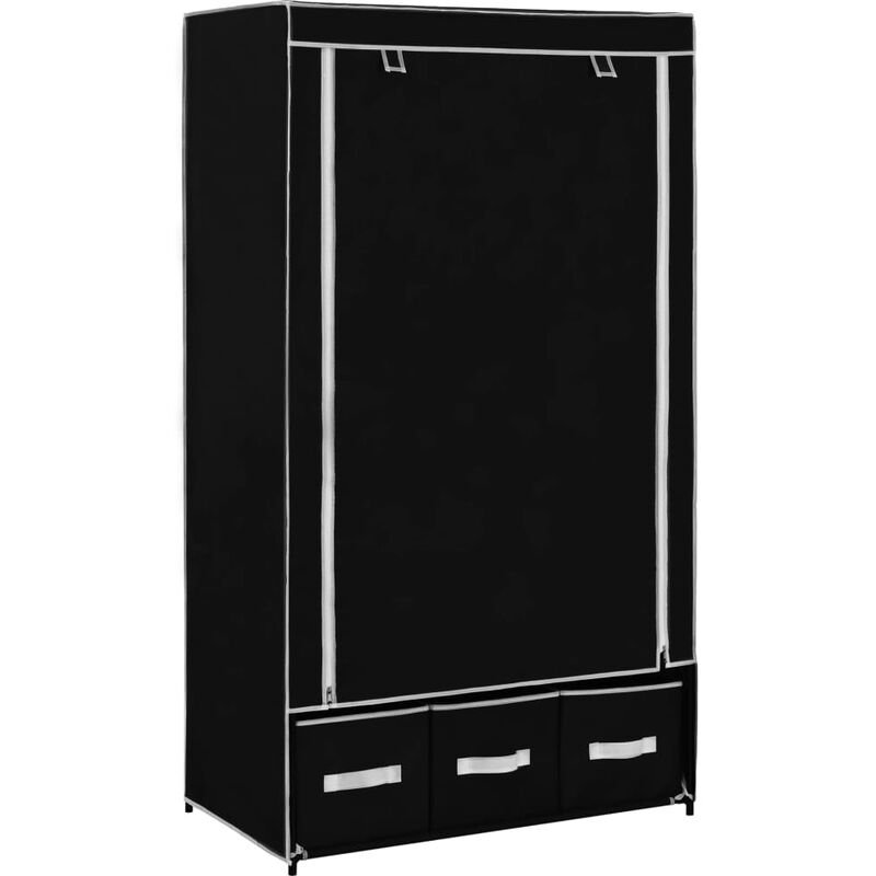 

Armario de tela negro 87x49x159 cm - Negro