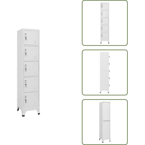 Armario decorativo - vidaXL Taquilla de acero gris claro 38x40x180 cm - Armario para oficina