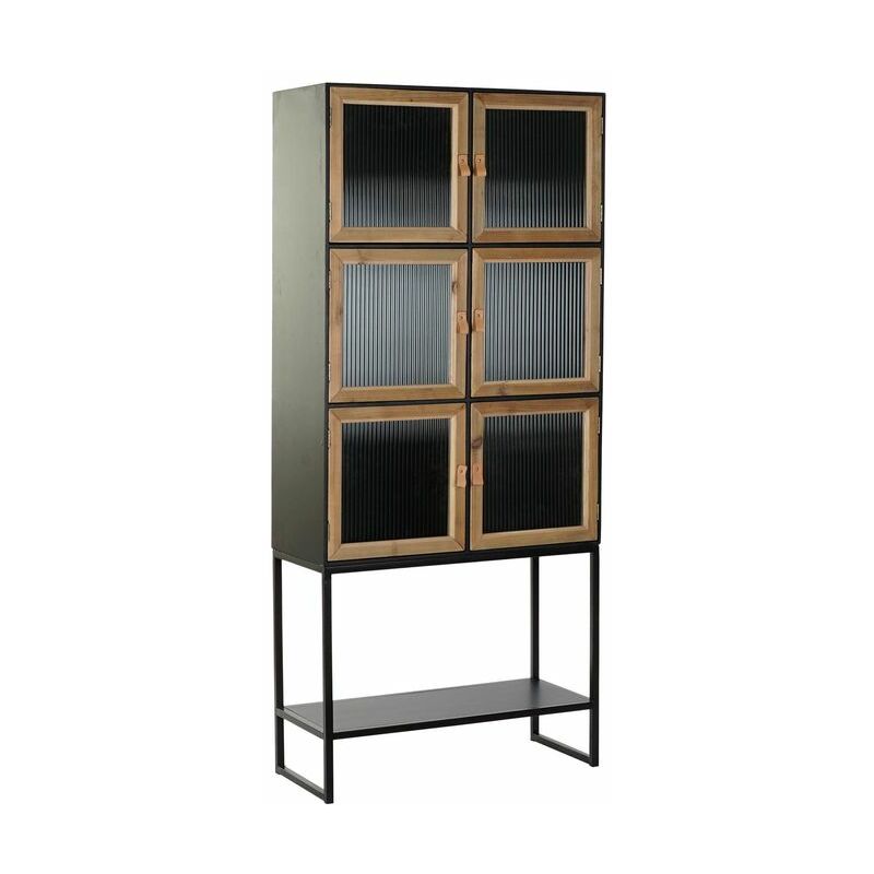 

Armario DKD Home Decor Negro Madera Metal Cristal (80 x 35 x 180 cm)