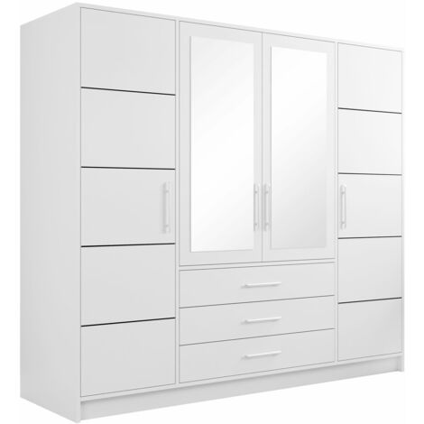 Armario Dortivu 112 , 200x196x58cm, Puertas de armario: Con bisagras, Número de estantes: 8