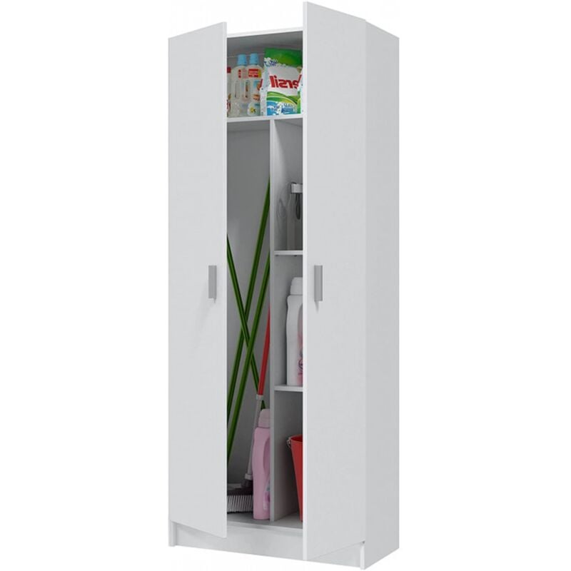 

Armario dos puertas en acabado color blanco 75 cm(ancho) 180 cm(altura) 35.6 cm(fondo) Color BLANCO