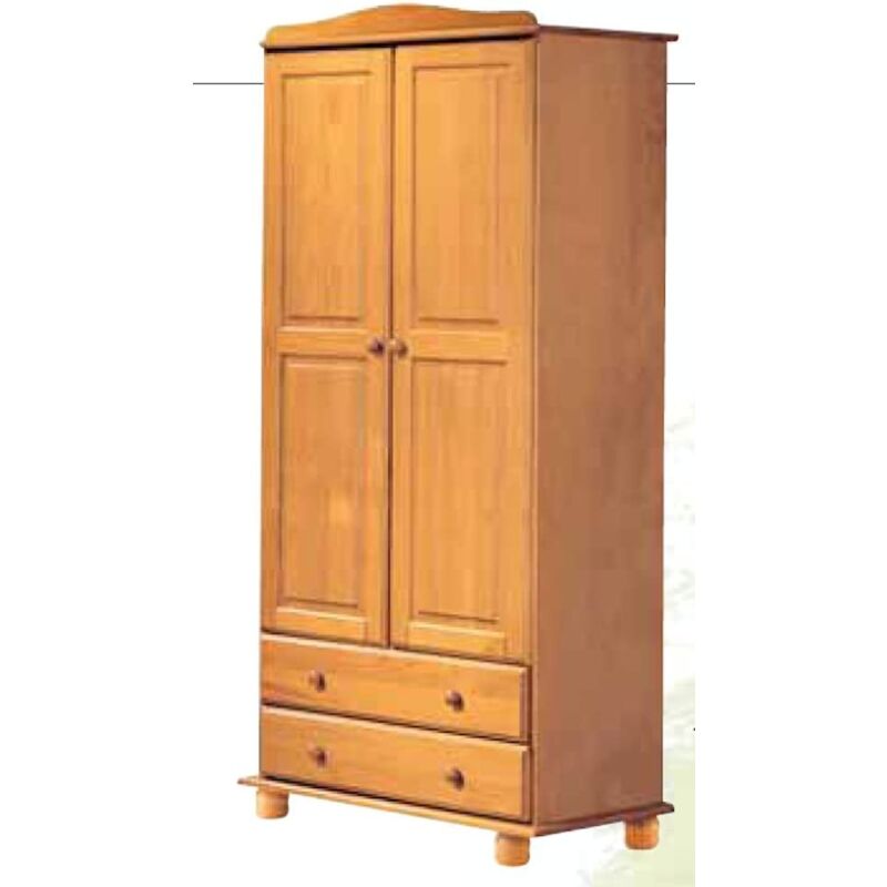 

Armario dos puertas madera pino color miel