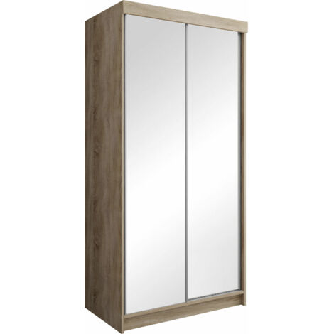 Armario Dover 102, Roble Sonoma, 200x100x62cm, Puertas de armario: Correderas, Número de estantes: 5