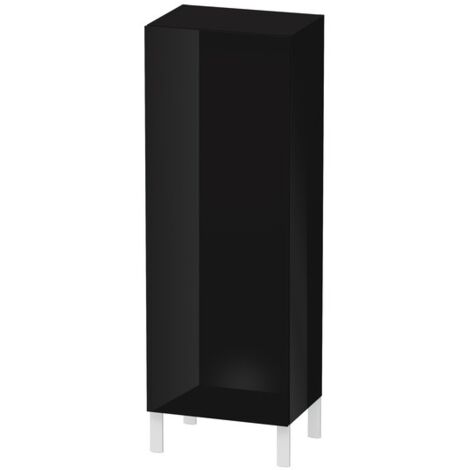 Armario Duravit L-CUBE 500x363x1320mm apertura derecha negro alto brillo
