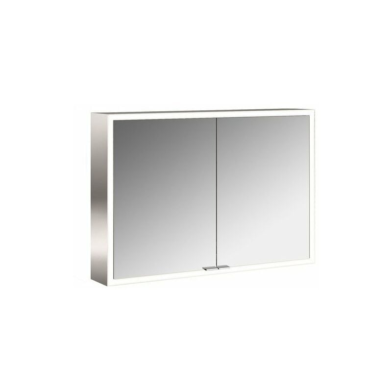 

Armario emco asis prime con espejo, modelo de superficie, 2 puertas, con paquete de luz, 1000mm, cumplimiento: Panel trasero de cristal espejado