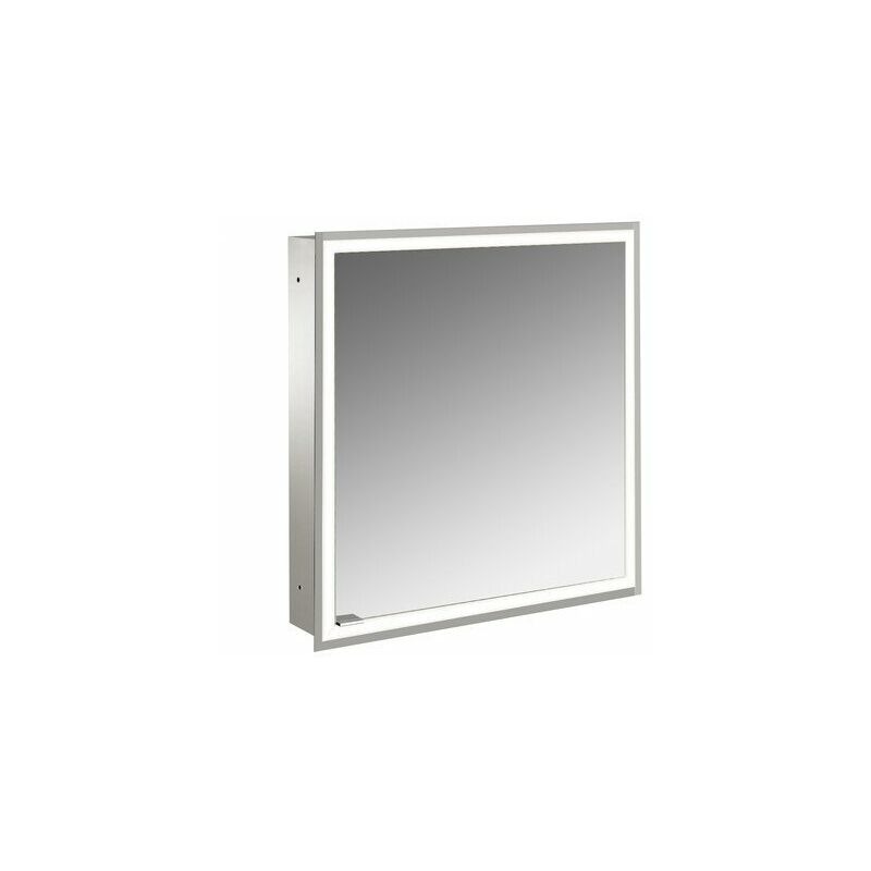 

Armario asis prime con espejo, modelo empotrado, 1 puerta, con bisagra a la derecha, con paquete de luz, 600mm, cumplimiento: Panel trasero de