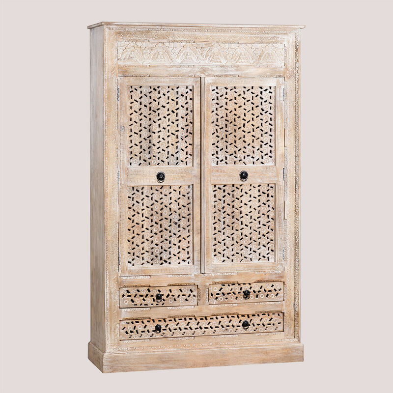 

Armario en Madera de Mango Karachi SKLUM - Madera Blanca Vintage