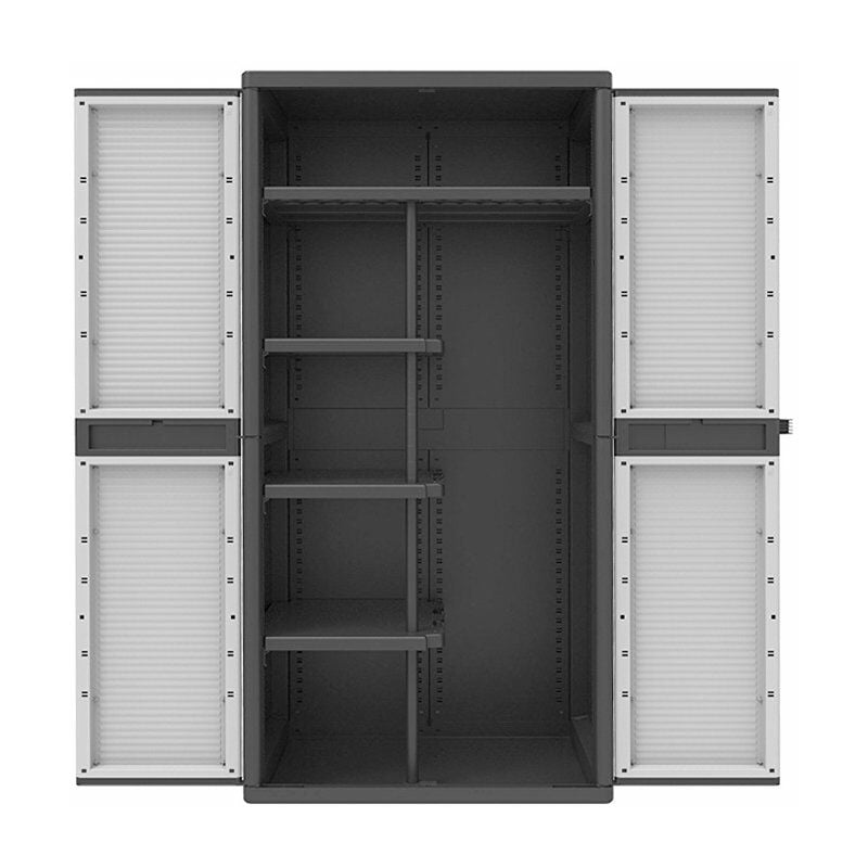

Armario escobero de PVC gris/negro Jumbo