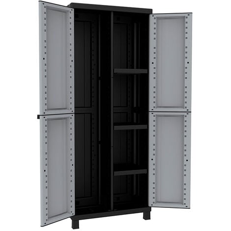 PAck Armarios Auxiliar Multiusos, Escobero, Cuatro Puertas total  dimensiones alto 180cm x ancho 146cm x 37cm