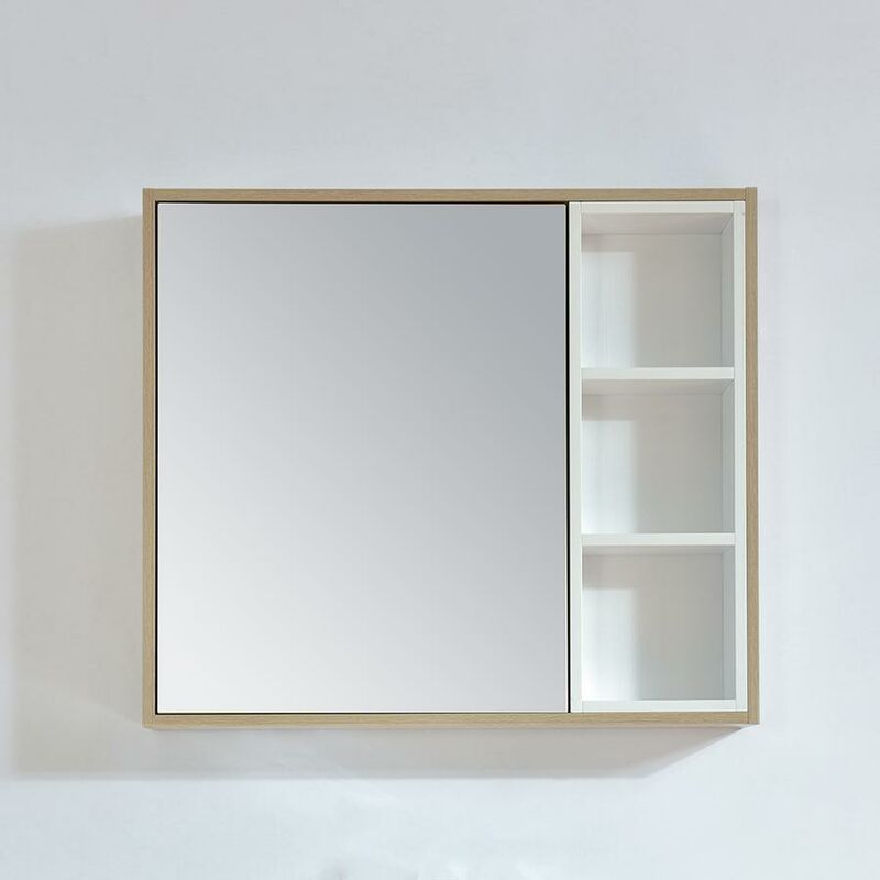 

Armario espejo de 80 cm FRAME color roble