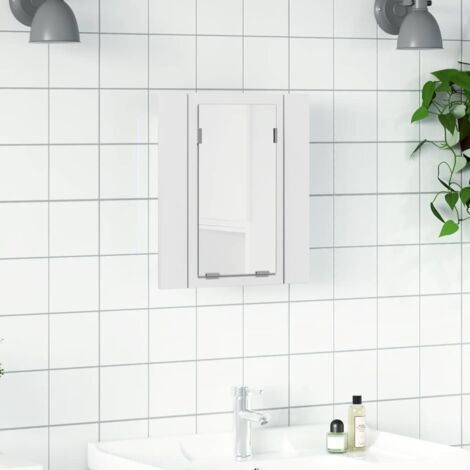 Armario espejo de baño con luz LED acrílico  40x12x45 cm
