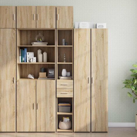 Armario estrecho madera ingeniería roble  30x42,5x225 cm
