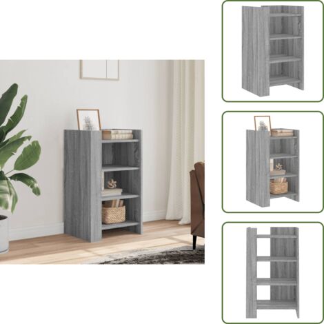 Armario gris - vidaXL Aparador madera de ingeniería gris Sonoma 45x35x75 cm - Armario moderno