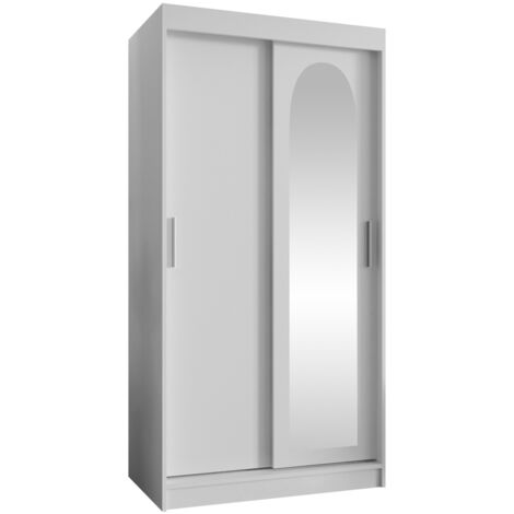 Armario Hartford 505, Blanco, 200x100x62cm, Puertas de armario: Correderas, Número de estantes: 3