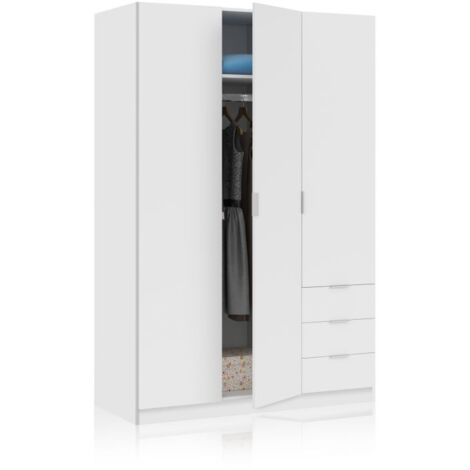 Armario Hexa 3 puertas 3 cajones Blanco (ancho) x 180cm (alto)