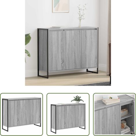 Armario industrial -  Armario auxiliar Gris Sonoma 96,5 x 30 x 75 cm