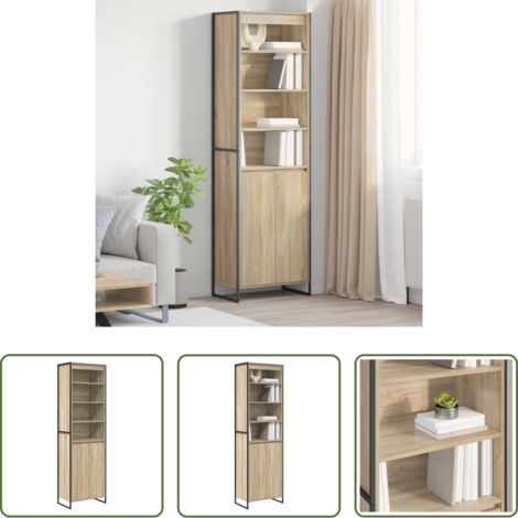 Armario industrial -  Gabinetes Altos 2 pcs Sonoma 60 x 36 x 200 cm