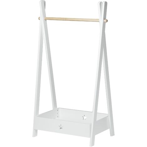 Armario infantil con compartimento de almacenamiento 126 x 73 x 43 cm blanco 030008154