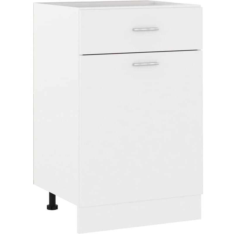 

Armario inferior cajón cocina aglomerado blanco 50x46x81,5 cm - Blanco