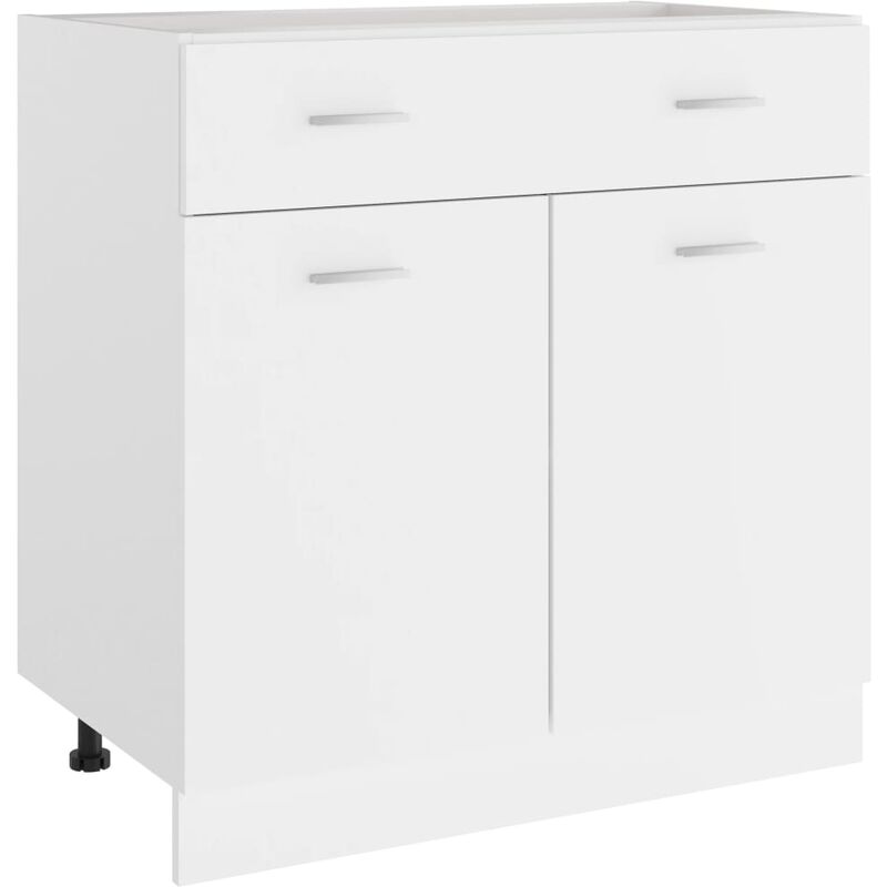 

Armario inferior cajón cocina aglomerado blanco 80x46x81,5 cm - Blanco