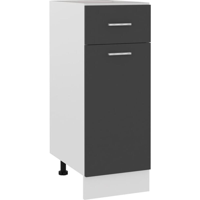 

Armario inferior cajón cocina aglomerado gris 30x46x81,5 cm - Gris