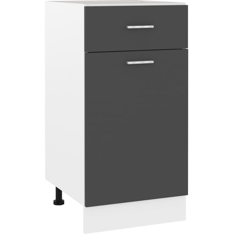

Armario inferior cajón cocina aglomerado gris 40x46x81,5 cm - Gris