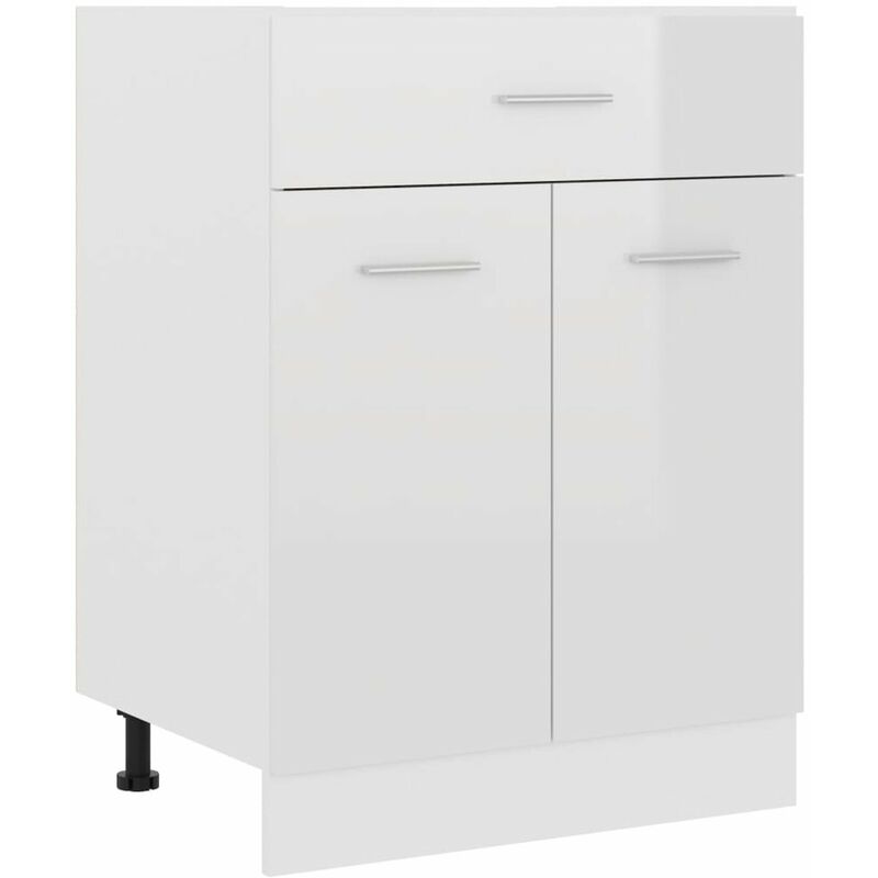 

Armario inferior cajon cocina aglomerado blanco brillo