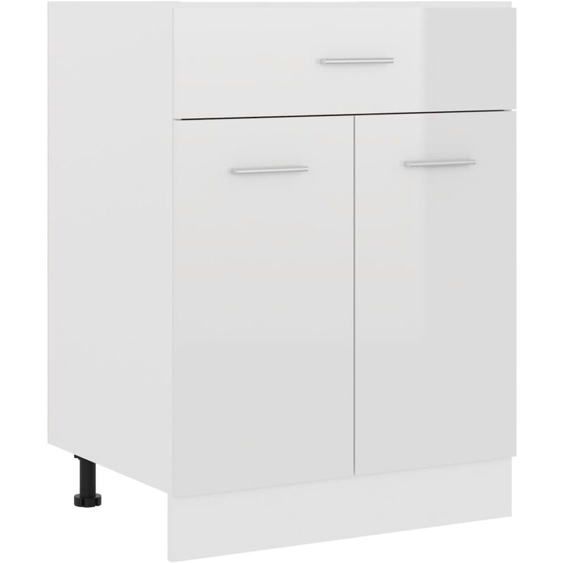 

Armario inferior cajón cocina aglomerado blanco brillo
