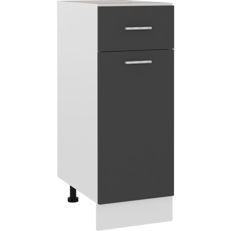 

Armario inferior cajón cocina aglomerado gris 30x46x81,5 cm
