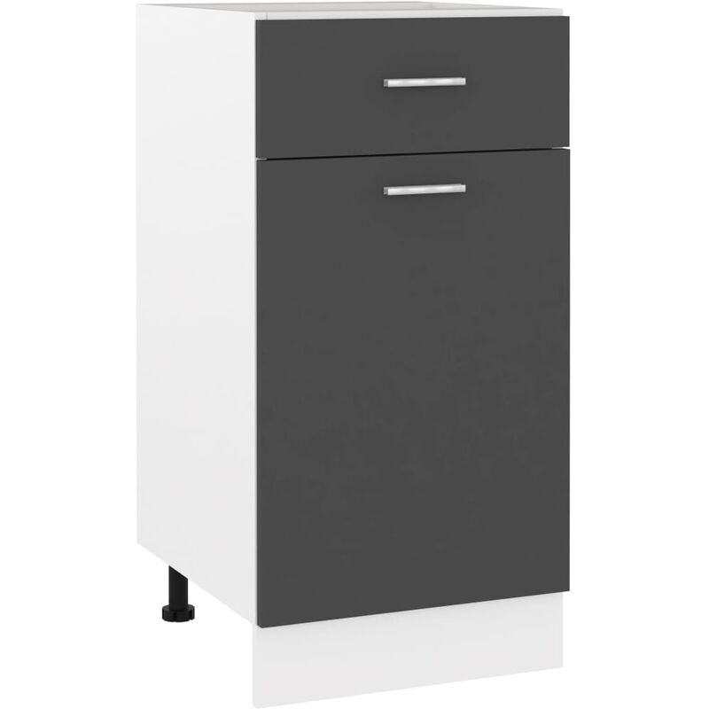 

Armario inferior cajón cocina aglomerado gris 40x46x81,5 cm
