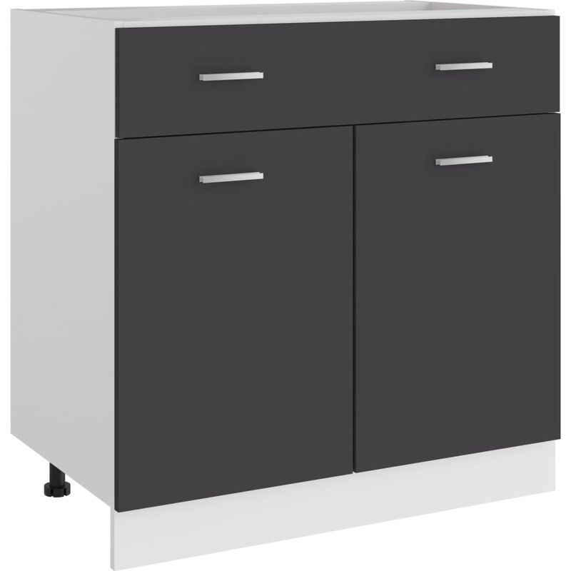 

Armario inferior cajón cocina aglomerado gris 80x46x81,5 cm