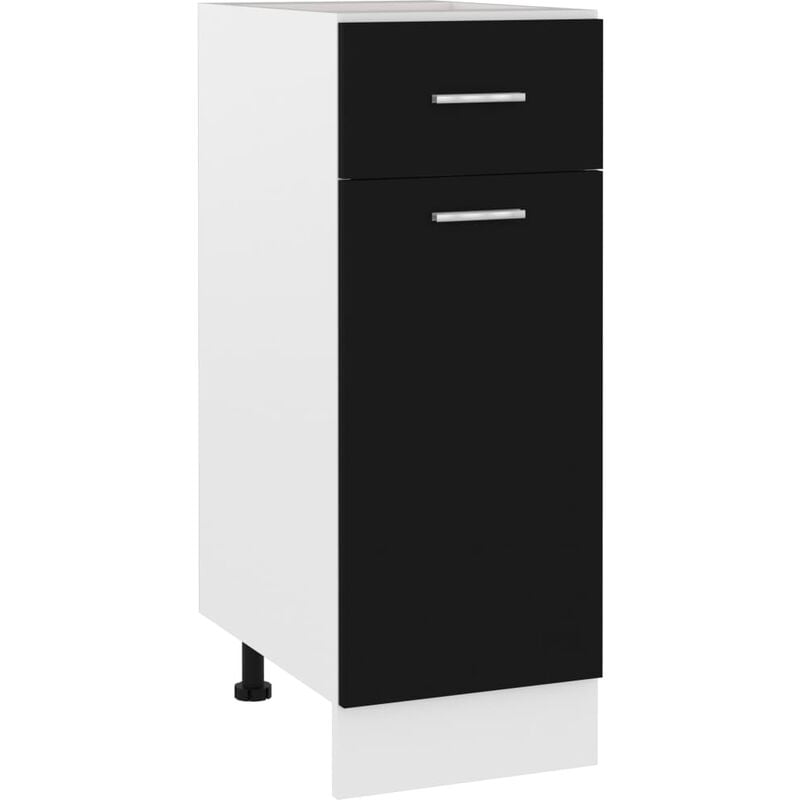 

Armario inferior cajón cocina aglomerado negro 30x46x81,5 cm