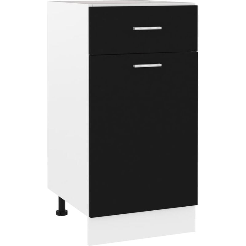 

Armario inferior cajón cocina aglomerado negro 40x46x81,5 cm