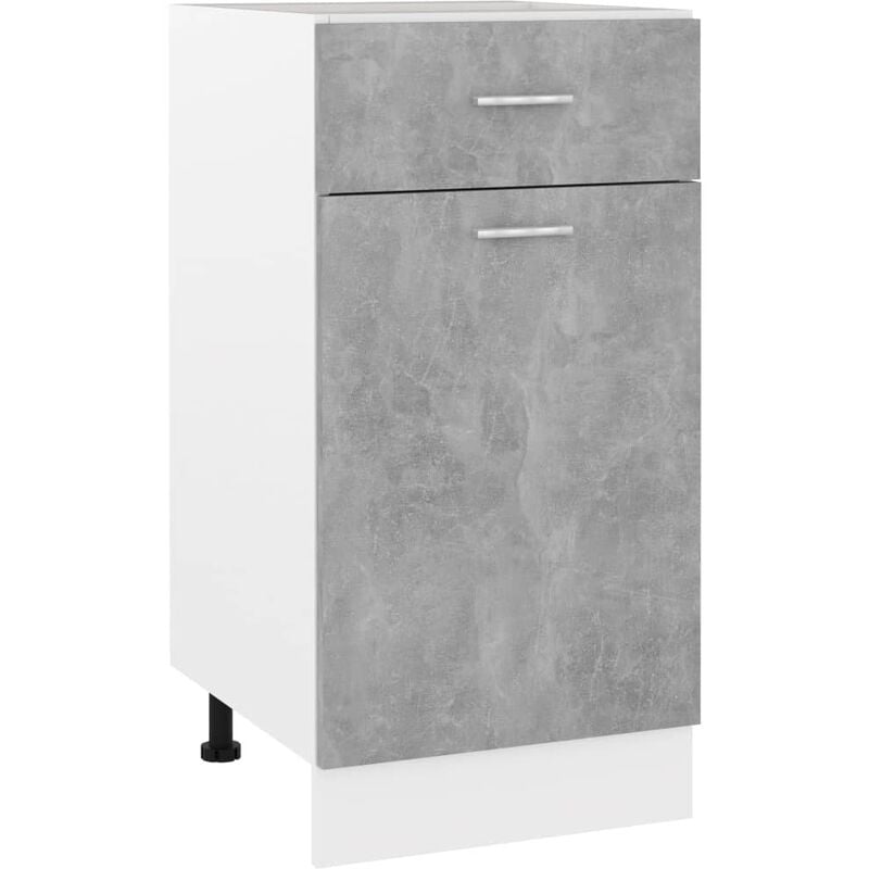

Armario inferior con cajón de cocina aglomerado gris hormigón