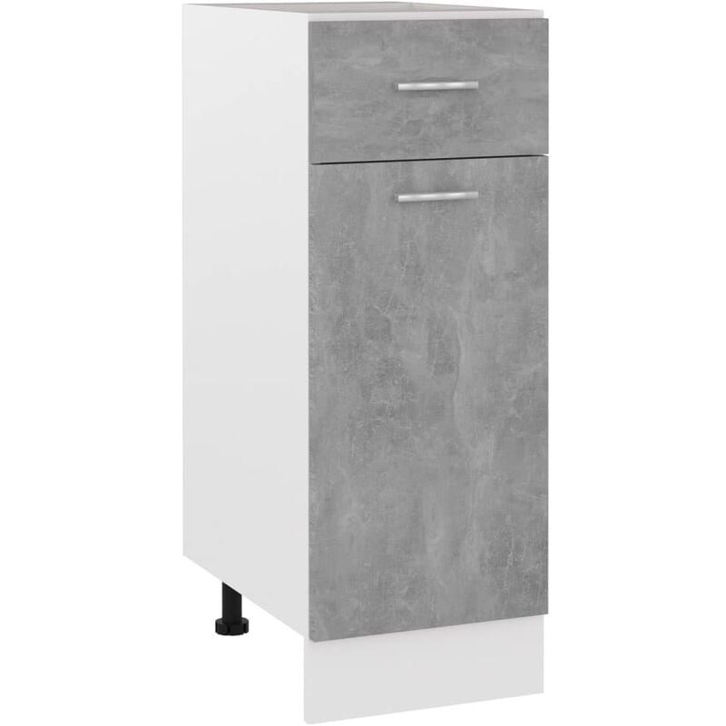 

Armario inferior con cajón de cocina aglomerado gris hormigón