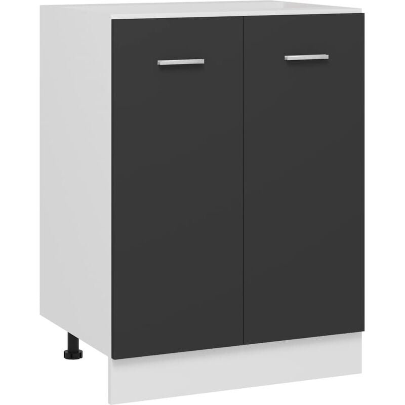 

Armario inferior de cocina de aglomerado gris 60x46x81,5 cm