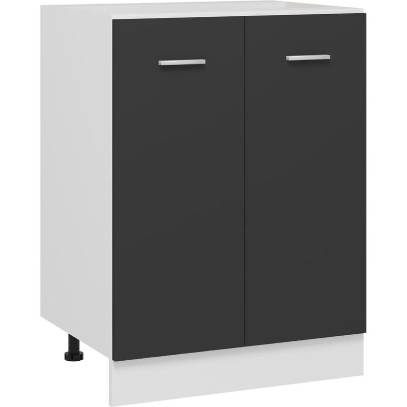 

Armario inferior de cocina de aglomerado gris 60x46x81,5 cm - Gris