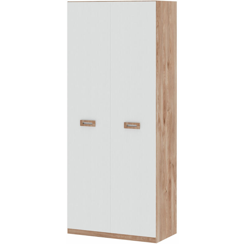 

Armario juvenil 2 puertas Start, 99x232x50 cm | Roble | Nieve