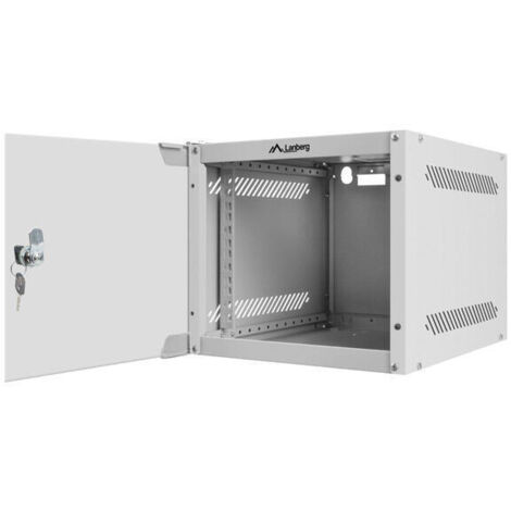 ARMARIO LANBERG MURAL RACK 10 4U/280X310 FLAT PACK SILVER PUERTA CRISTAL